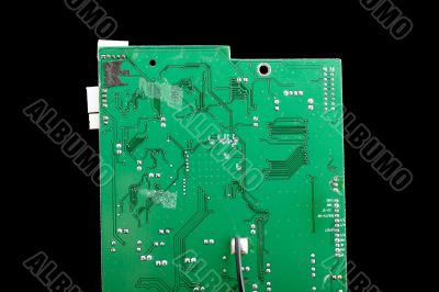 Computer plate closeup