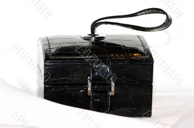 Retro box leather colour of black