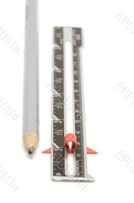 sewing centimeter and pencil