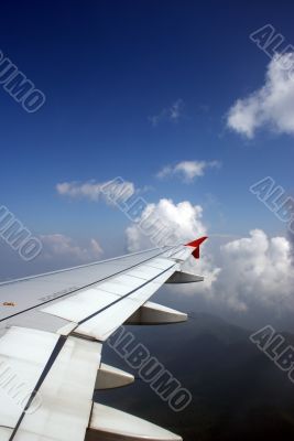 View from airplane window View from airplane window