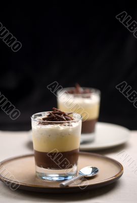 Chocolate trifle dessert