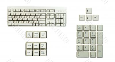 Set of keyboard`s part`s