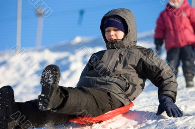 Fun high speed sledding