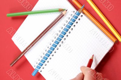 Pencil and agenda