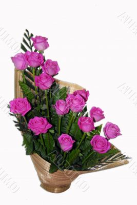 Pink Rose Flower Bouquet Ikebana