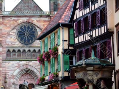 Typical architecture in Alsace region - Obernai