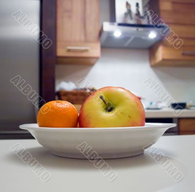 Rich fruits on the plate