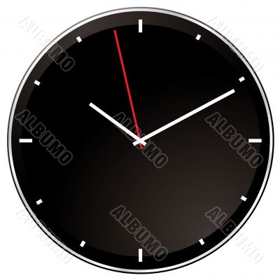 modern negative clock