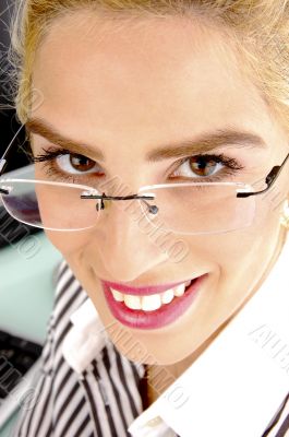 close up view of young businesswoman close up view of young businesswoman