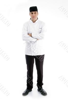 full body pose of handsome chef