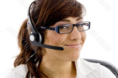 close up of smiling service provider