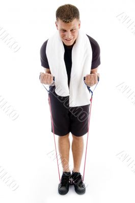 man doing exercise for good health