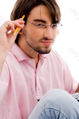 young college student thinking young college student thinking