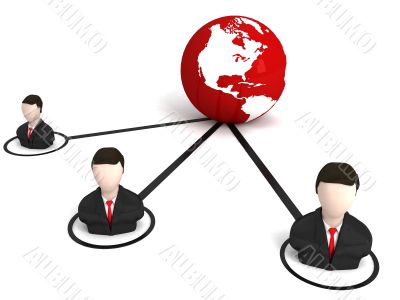 businessmen with globe businessmen with globe