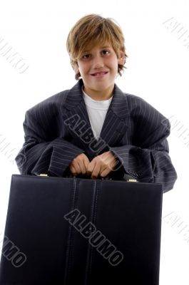 young businessman holding briefcase