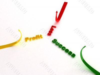 business concept with curved arrows business concept with curved arrows