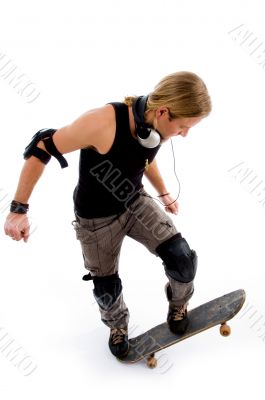 male in action on skateboard