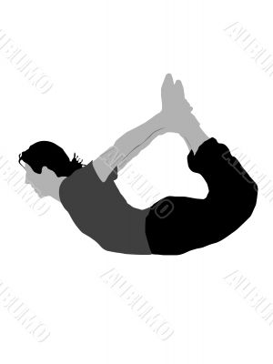 young man doing yoga