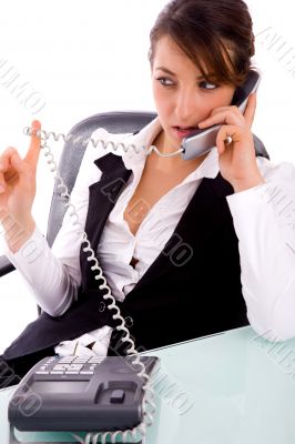 service provider communicating on phone
