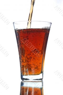 pouring soft drink