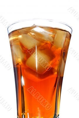 ice filled soft drink isolated on white ice filled soft drink isolated on white
