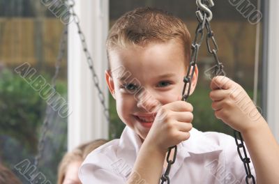 Adorable Young Boy Smiles