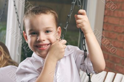 Adorable Young Boy Smiles