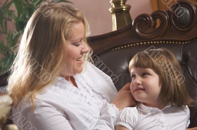 Young Mother and Daughter