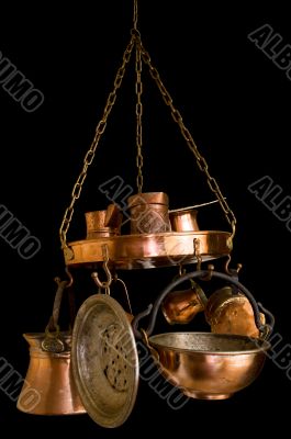 Bronze Kitchen Set Isolated