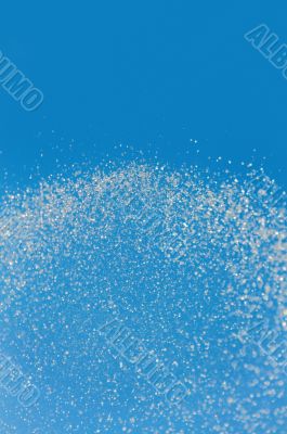 Luminous Water Explosion on Azure Background Luminous Water Explosion on Azure Background