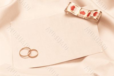 wedding invitation on the white background