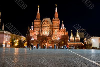 historical museum at night