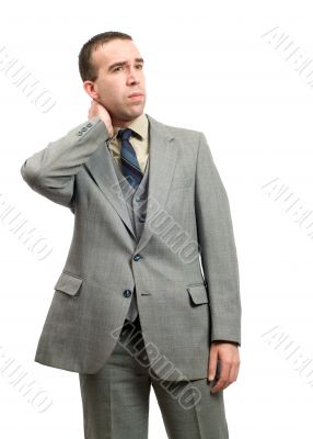 Businessman With Stiff Neck