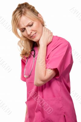 Nurse with neck pain