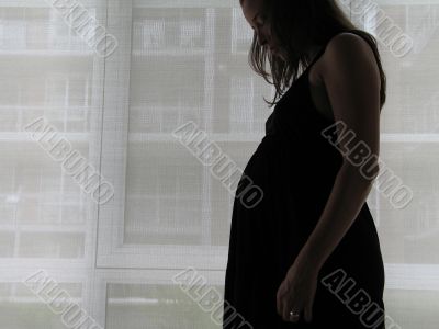 young pregnant woman