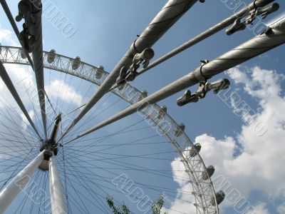 big wheel in the blue sky