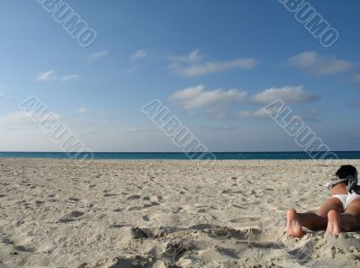 young girl on the beach