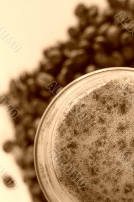 Latte Macchiato in glass