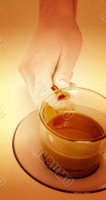 Cup with coffee Cup with coffee