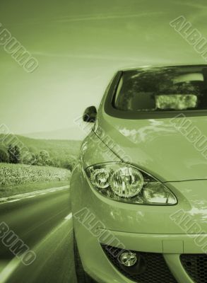 Car on the highway Car on the highway