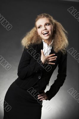 business woman with facial expression