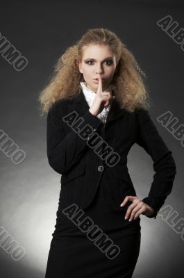 business woman with facial expression