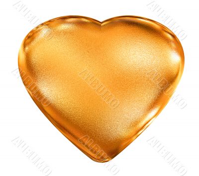 Golden pattern 3d heart - valentine`s love symbol