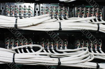 Telephone wires panel, Switchboard Panel. Telephone wires panel, Switchboard Panel.