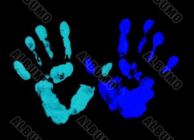 Blue fingerprint
