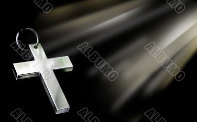 Cross and a light