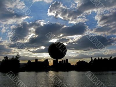 Balloon Silhouette Sunset