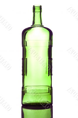 Empty wine bottle macro