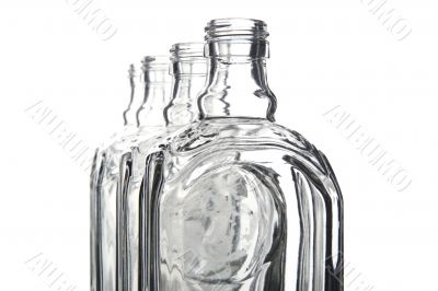 empty shtof for vodka macro