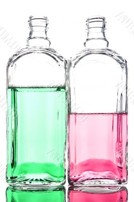 shtof with color liquid